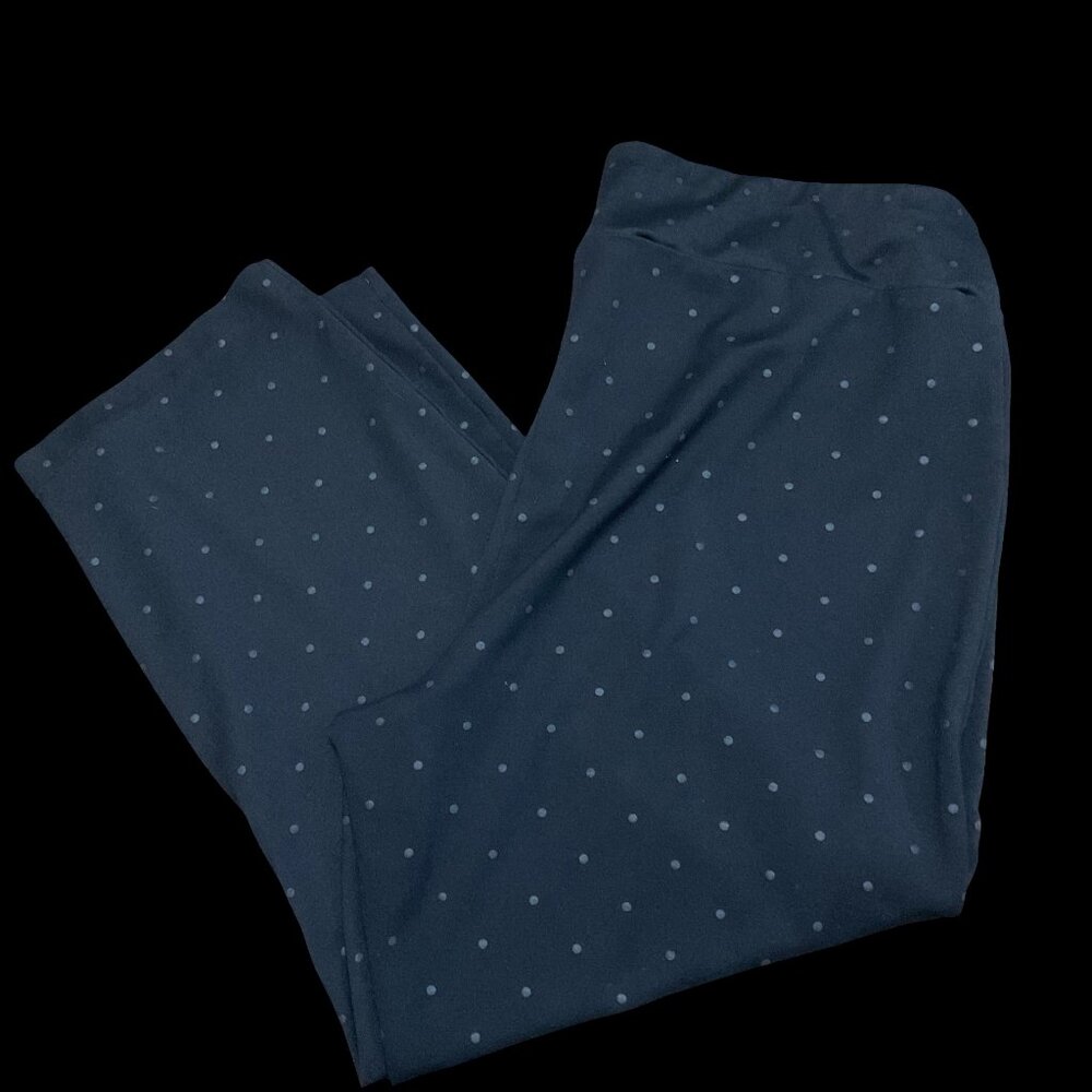 Lily Morgan Black Pant w/ Polka Dot Print 2X